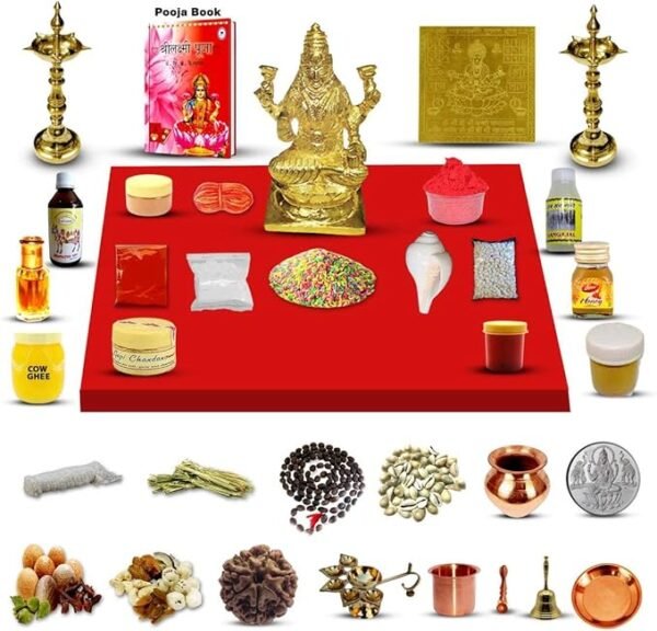 Sampoorna Laxmi Puja Kit / Goddess Laxmi Pujan Samagri for Prayer Use