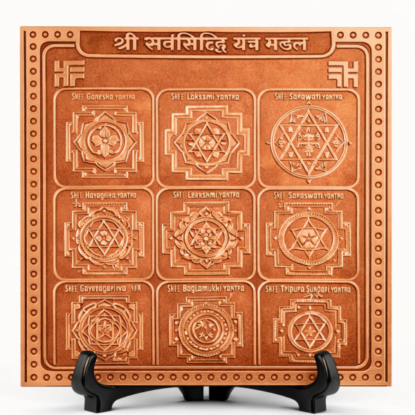 Shri Sarvsiddhi Yantra Mandal in Premium Quality Blessed and Energized (22 Guage)