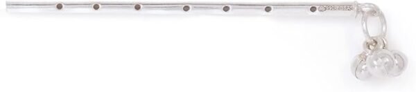Pure Silver Flute Bansuri for Laddu Gopal, Krishna, Thakur ji, Kanha, Janmashtami Puja, Mandir, Temple